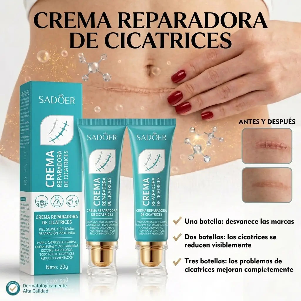 Deja de tapar, empieza a sanar. Dile adiós a las marcas con SADOER Repair Cream