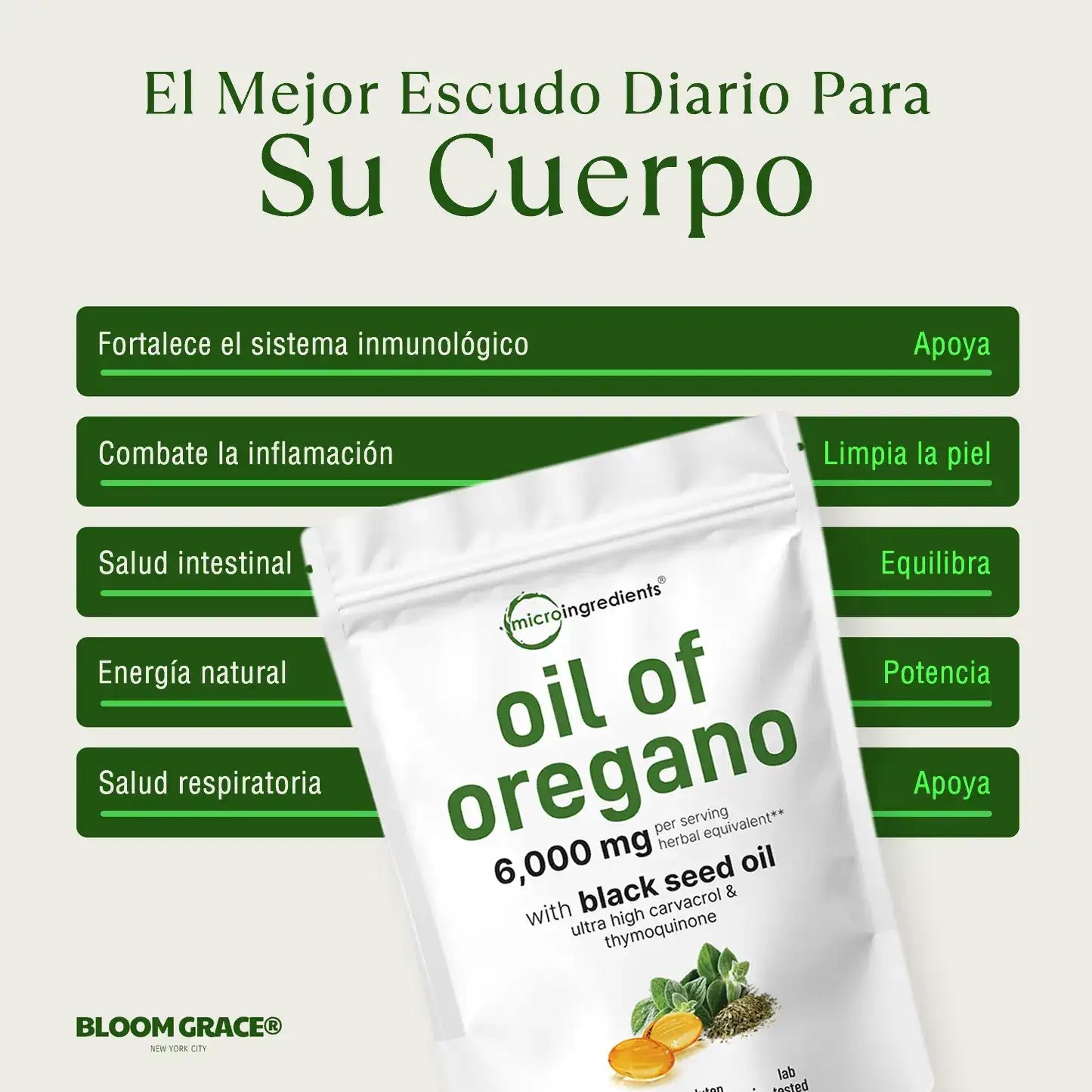 Aceite de orégano Microingredients