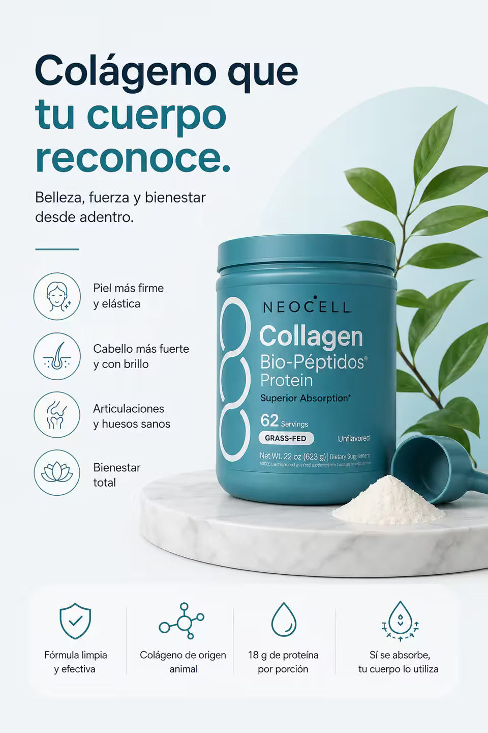 NEOCELL® – Fórmula avanzada de colágeno hidrolizado