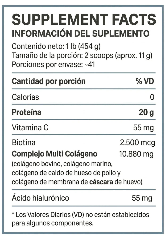 Tabla nutricional